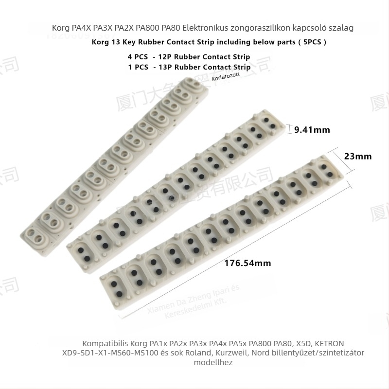 Elektronikus billentyűzet gombokhoz tartozó kiegészítő, gumírozott anyag, modell BTS1275-1, elektronikus billentyűkhöz, csomagolás: PP zacskó + hullámkarton