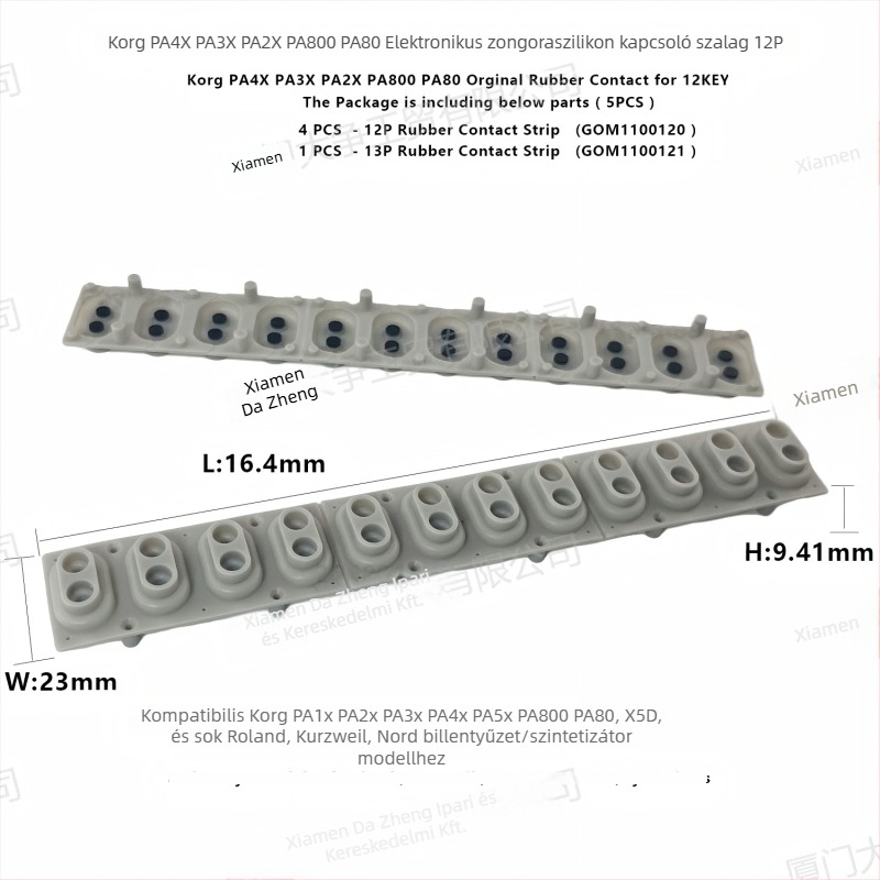 Elektronikus billentyűzet gombokhoz tartozó kiegészítő, gumírozott anyag, modell BTS1275-1, elektronikus billentyűkhöz, csomagolás: PP zacskó + hullámkarton