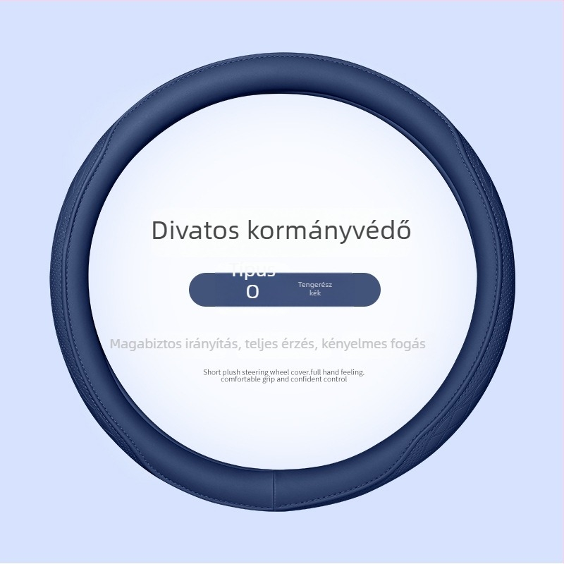 Autó kormánykerék borítása, perforált Nappa bőr, csúszásmentes és légáteresztő, minden évszakban, univerzális illesztés