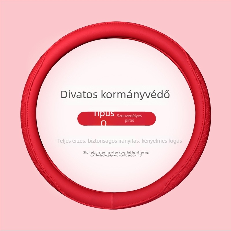 Autó kormánykerék borítása, perforált Nappa bőr, csúszásmentes és légáteresztő, minden évszakban, univerzális illesztés