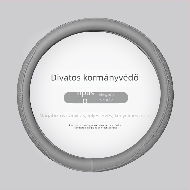 Autó kormánykerék borítása, perforált Nappa bőr, csúszásmentes és légáteresztő, minden évszakban, univerzális illesztés