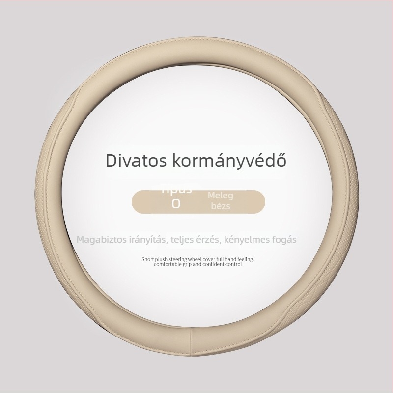 Autó kormánykerék borítása, perforált Nappa bőr, csúszásmentes és légáteresztő, minden évszakban, univerzális illesztés