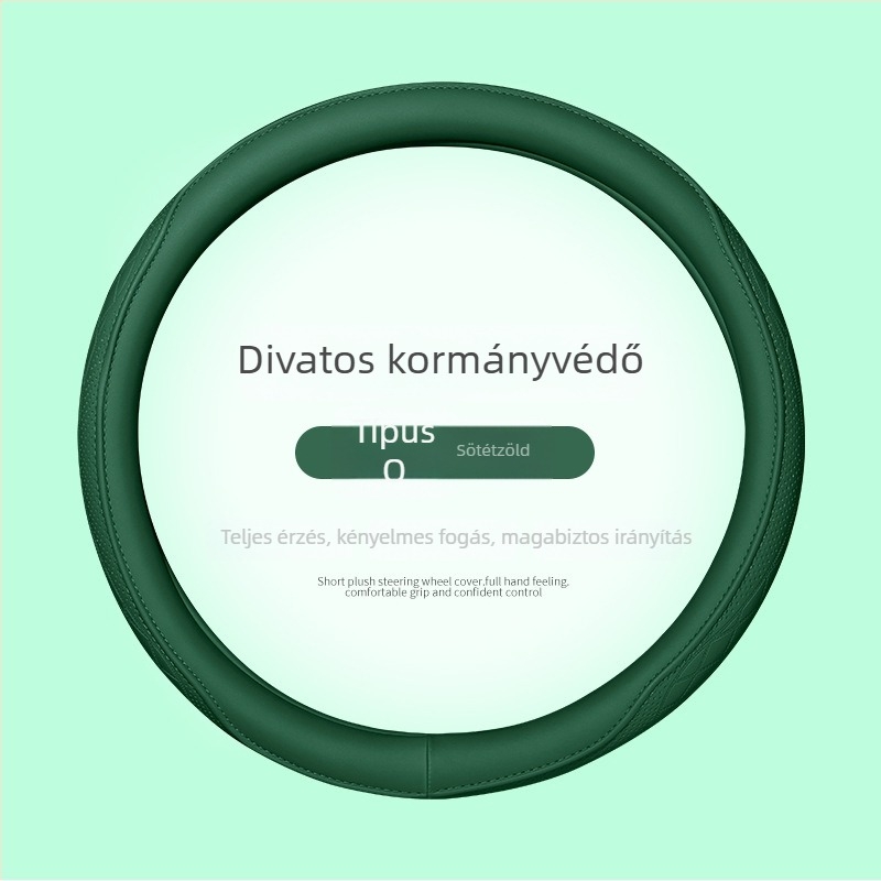 Autó kormánykerék borítása, perforált Nappa bőr, csúszásmentes és légáteresztő, minden évszakban, univerzális illesztés
