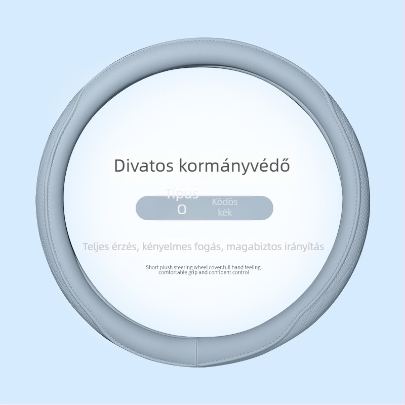Autó kormánykerék borítása, perforált Nappa bőr, csúszásmentes és légáteresztő, minden évszakban, univerzális illesztés