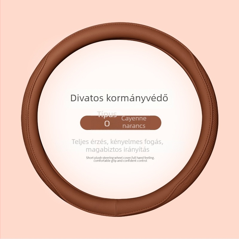 Autó kormánykerék borítása, perforált Nappa bőr, csúszásmentes és légáteresztő, minden évszakban, univerzális illesztés