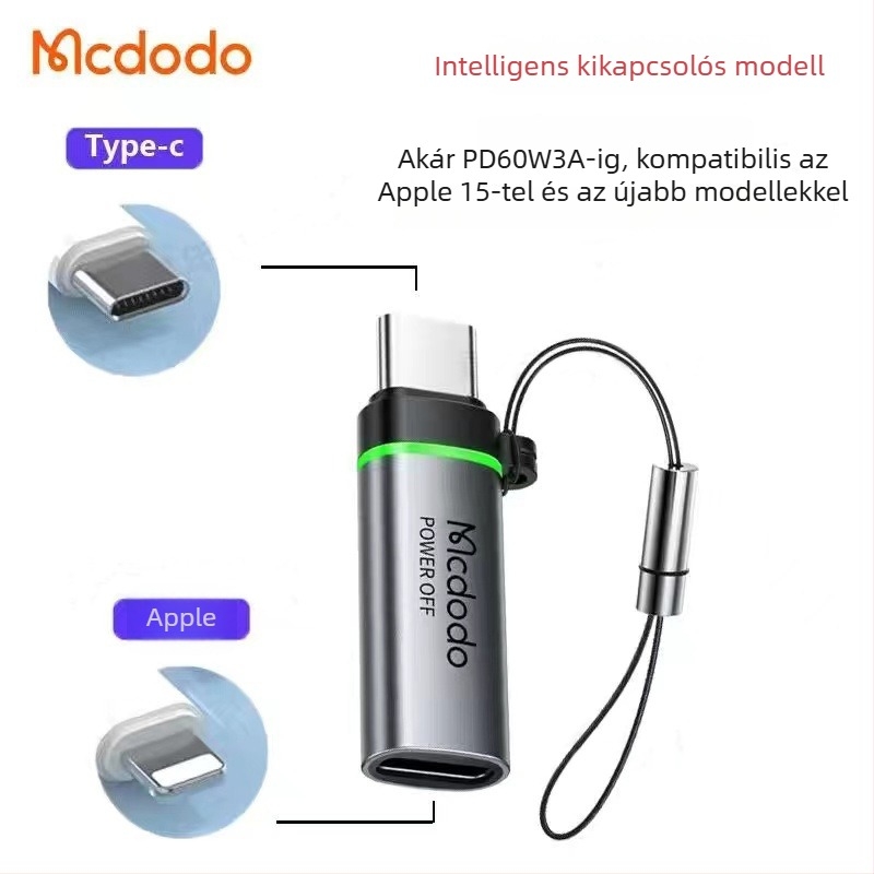 Mcdodo OT-553 Type-C to Lightning adapter Android és Apple eszközökhöz, gyors töltés