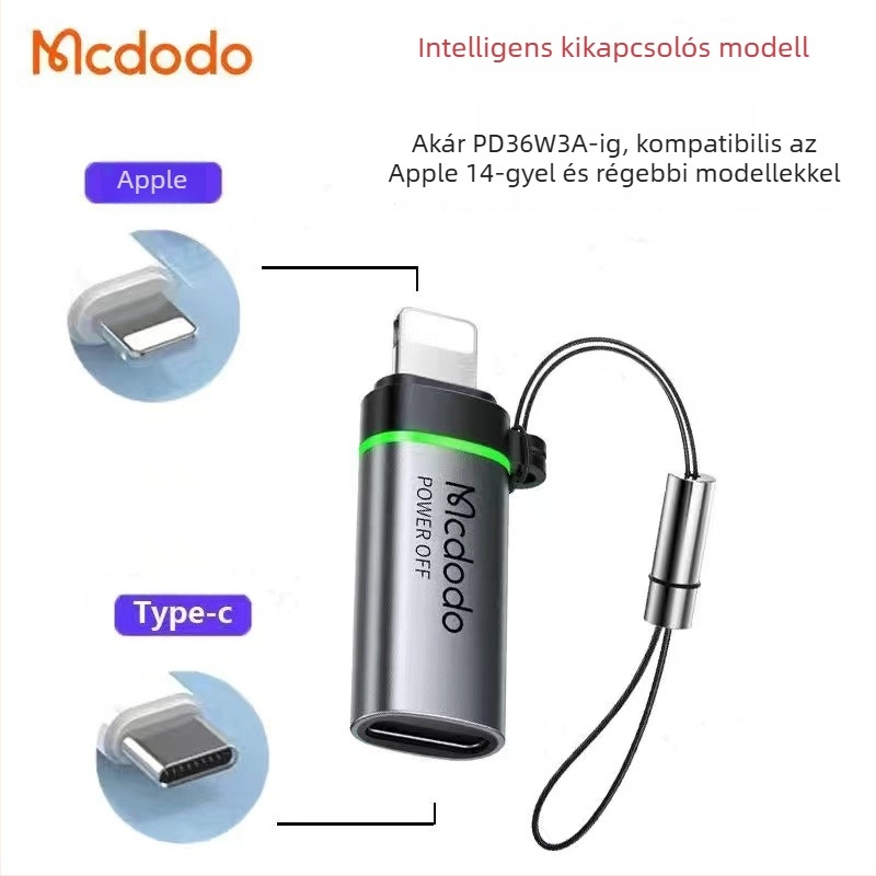 Mcdodo OT-553 Type-C to Lightning adapter Android és Apple eszközökhöz, gyors töltés