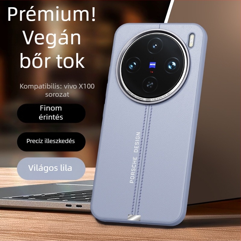 Vivo X200 Ultra mágneses telefontok fém objektívvel, X300Pro ütésálló védőtok, prémium bőrhatású textúra