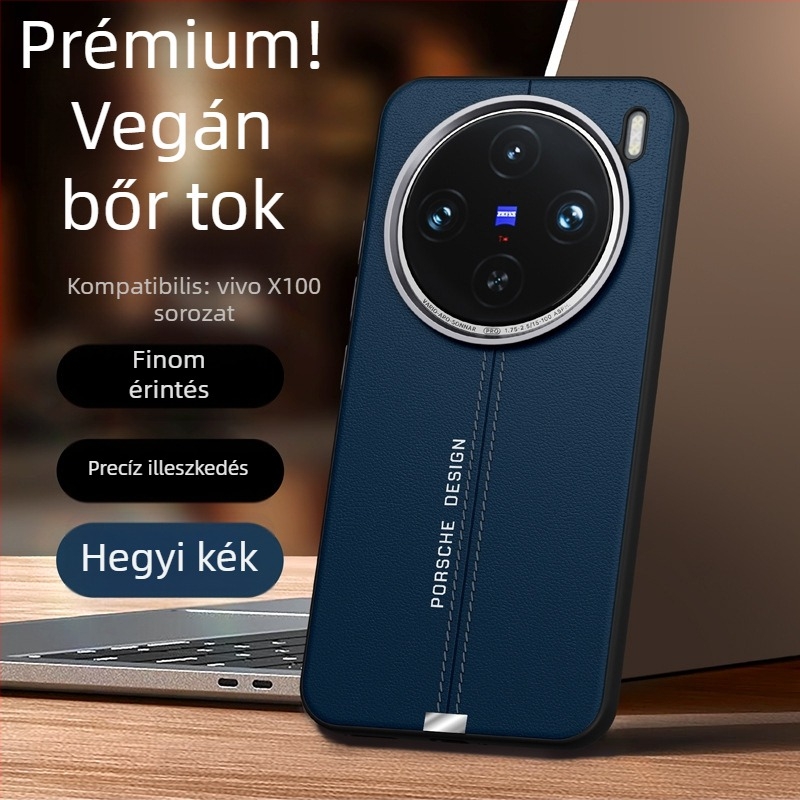 Vivo X200 Ultra mágneses telefontok fém objektívvel, X300Pro ütésálló védőtok, prémium bőrhatású textúra