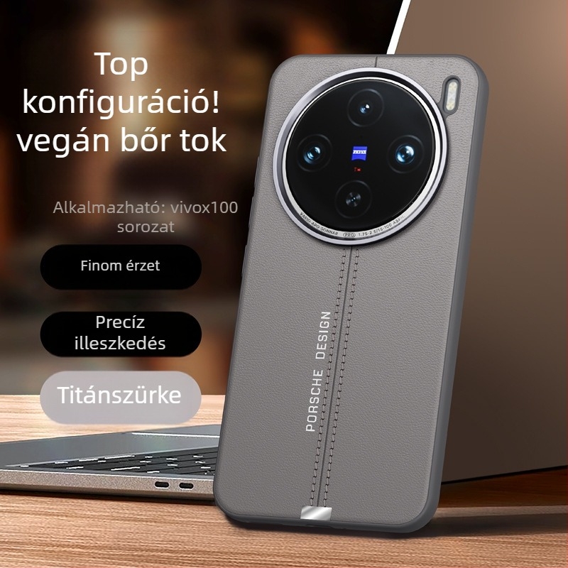Vivo X200 Ultra mágneses telefontok fém objektívvel, X300Pro ütésálló védőtok, prémium bőrhatású textúra