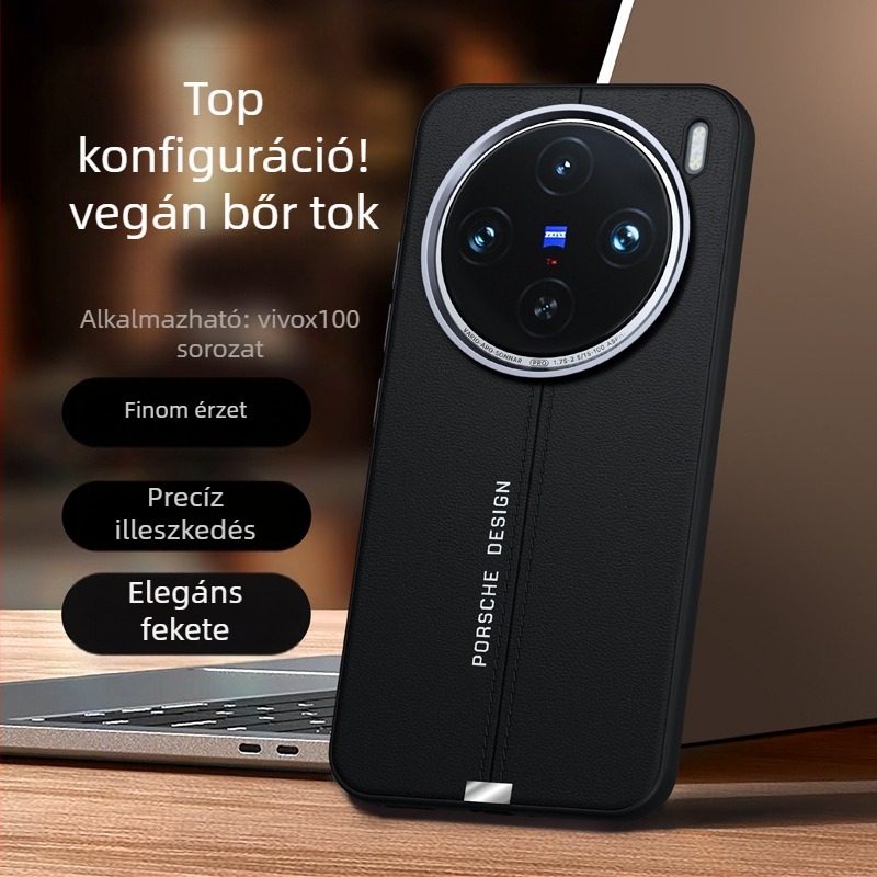 Vivo X200 Ultra mágneses telefontok fém objektívvel, X300Pro ütésálló védőtok, prémium bőrhatású textúra