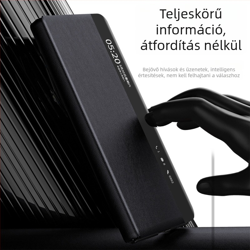 Honor MagicV3 hivatalos bőrtok okos ablakkal, ultra vékony védő