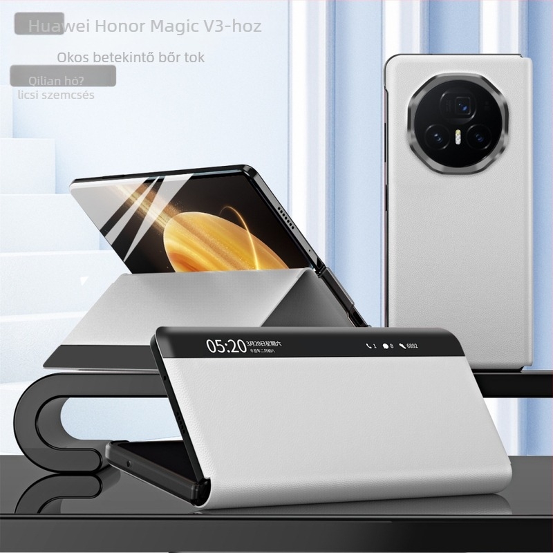 Honor MagicV3 hivatalos bőrtok okos ablakkal, ultra vékony védő