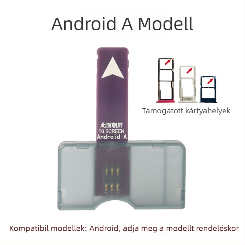 Android USB 2.0 SIM-kártya cserélő – Curry, Modellek A és B, Típus: Kapcsolat