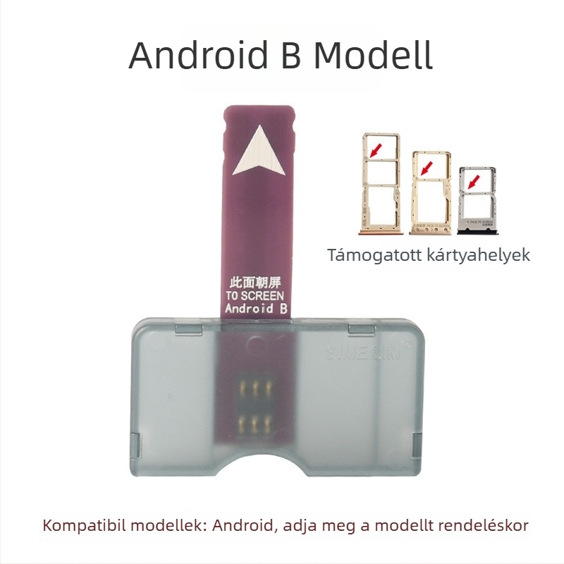 Android USB 2.0 SIM-kártya cserélő – Curry, Modellek A és B, Típus: Kapcsolat