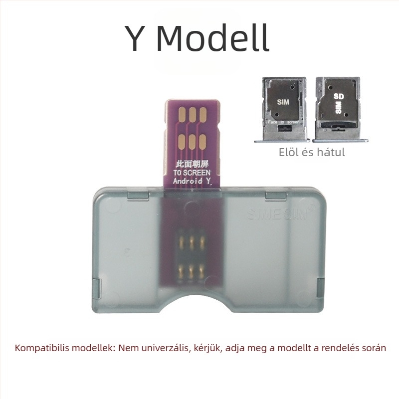 Android USB 2.0 SIM-kártya cserélő – Curry, Modellek A és B, Típus: Kapcsolat