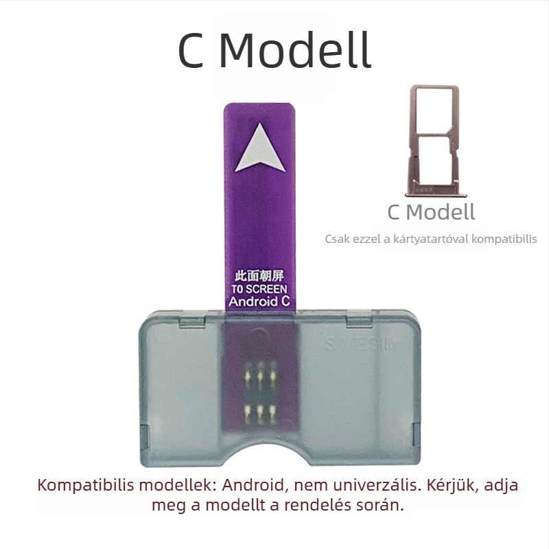 Android USB 2.0 SIM-kártya cserélő – Curry, Modellek A és B, Típus: Kapcsolat