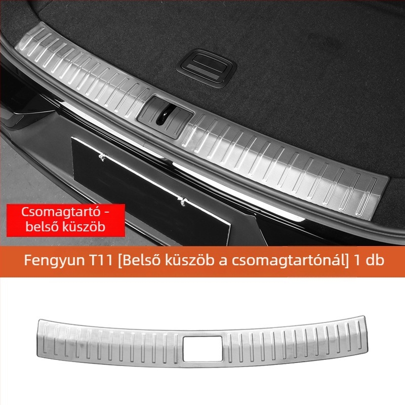 Chery Fengyun T11 ajtó küszöb készlet — Fém konstrukció, Tartalmaz üdvözlő pedált és hátsó védőt, Testreszabás nélkül