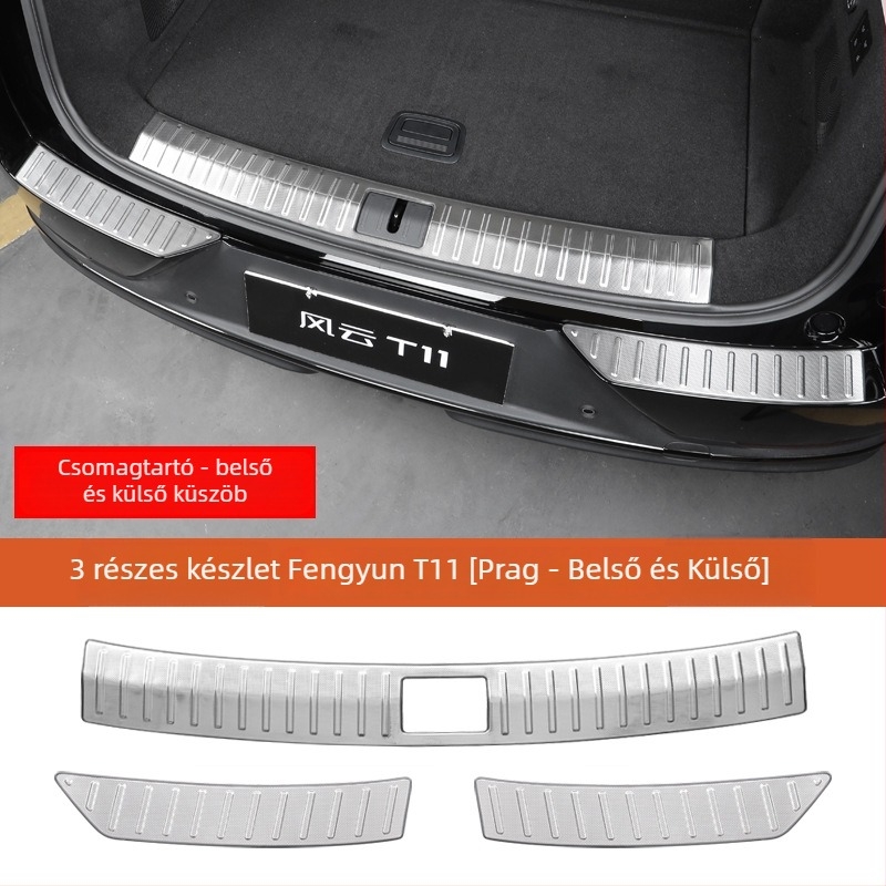 Chery Fengyun T11 ajtó küszöb készlet — Fém konstrukció, Tartalmaz üdvözlő pedált és hátsó védőt, Testreszabás nélkül