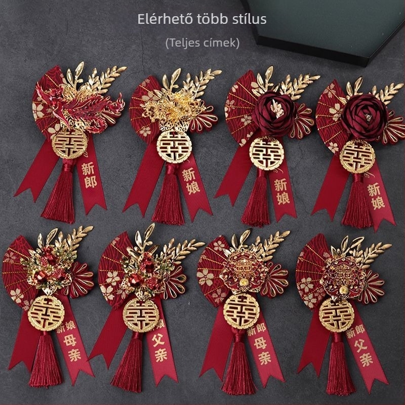 Esküvői corsage készlet a menyasszonyoknak és a családtagoknak — ötvözet, kínai stílus