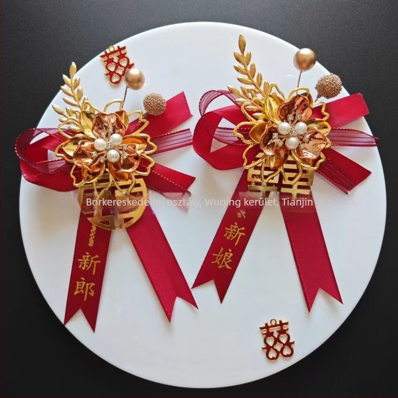 Esküvői corsage készlet a menyasszonyoknak és a családtagoknak — ötvözet, kínai stílus