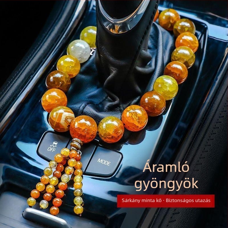 Autó díszítés jade Buddha gyöngyökkel és Pixiuval, rajzfilmszerű stílus, illatosító funkció, Pthred márka