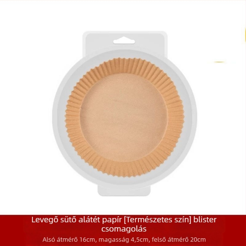 Sütőben sütéshez használható papírtálca, zsírtól védő sütőpapír szilikon bevonattal, 35 g/m², Xian chu zhen márka