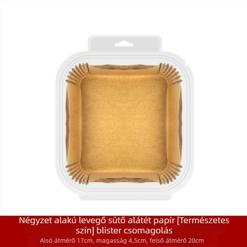 Sütőben sütéshez használható papírtálca, zsírtól védő sütőpapír szilikon bevonattal, 35 g/m², Xian chu zhen márka