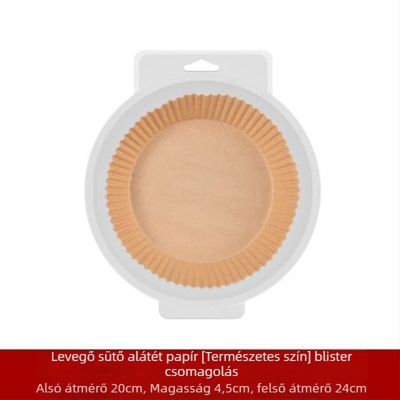 Sütőben sütéshez használható papírtálca, zsírtól védő sütőpapír szilikon bevonattal, 35 g/m², Xian chu zhen márka