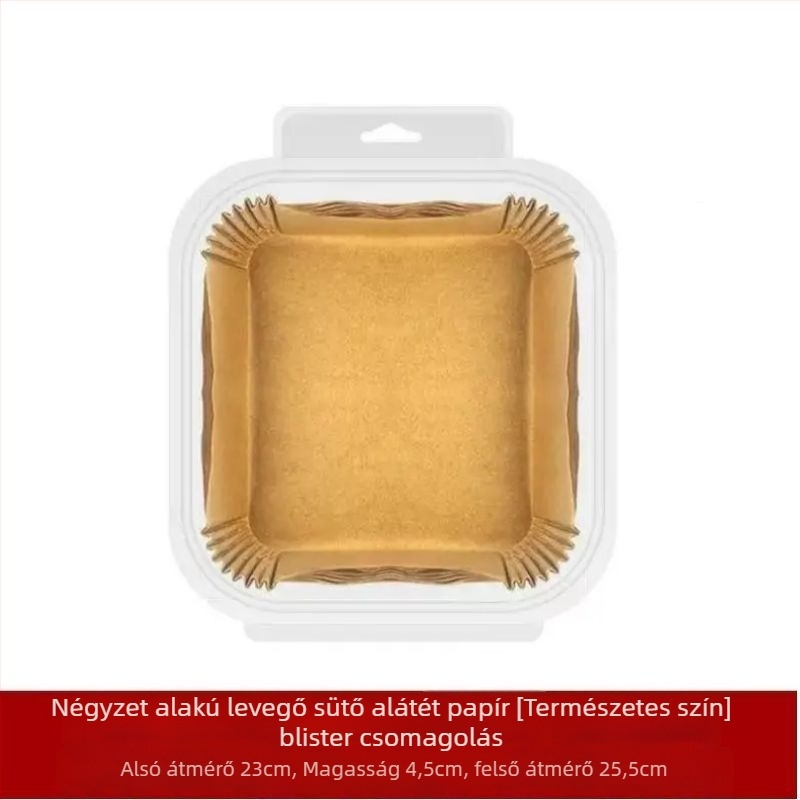 Sütőben sütéshez használható papírtálca, zsírtól védő sütőpapír szilikon bevonattal, 35 g/m², Xian chu zhen márka