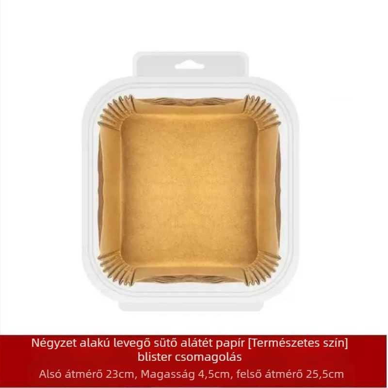 Sütőben sütéshez használható papírtálca, zsírtól védő sütőpapír szilikon bevonattal, 35 g/m², Xian chu zhen márka