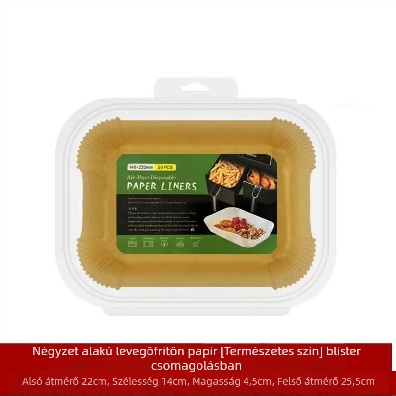 Sütőben sütéshez használható papírtálca, zsírtól védő sütőpapír szilikon bevonattal, 35 g/m², Xian chu zhen márka