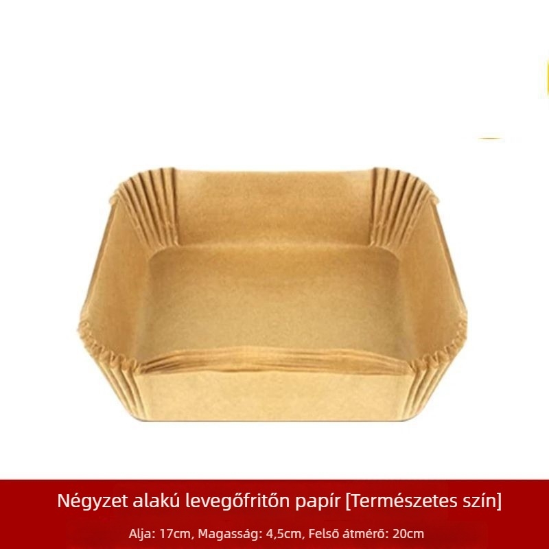 Sütőben sütéshez használható papírtálca, zsírtól védő sütőpapír szilikon bevonattal, 35 g/m², Xian chu zhen márka