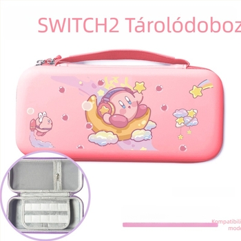 Switch 2 Nintendo Zelda PU bőr tároló tok festett mintával, ütésálló, nagy kapacitású