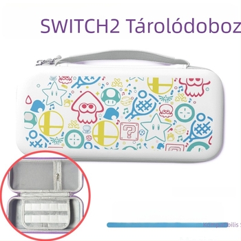 Switch 2 Nintendo Zelda PU bőr tároló tok festett mintával, ütésálló, nagy kapacitású