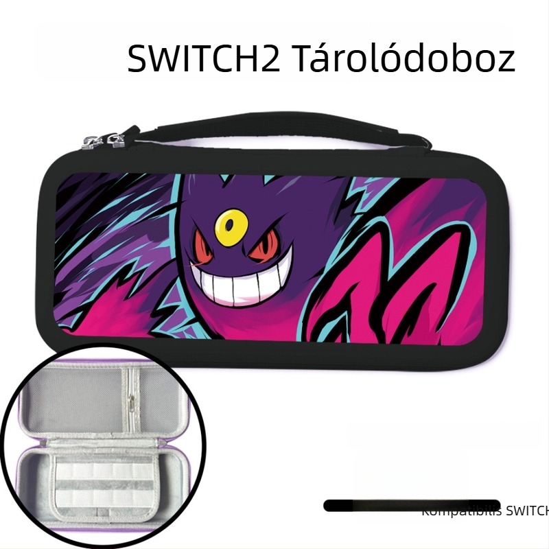 Switch 2 Nintendo Zelda PU bőr tároló tok festett mintával, ütésálló, nagy kapacitású
