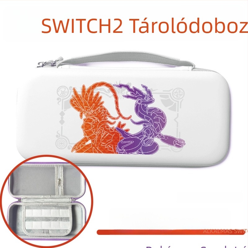 Switch 2 Nintendo Zelda PU bőr tároló tok festett mintával, ütésálló, nagy kapacitású
