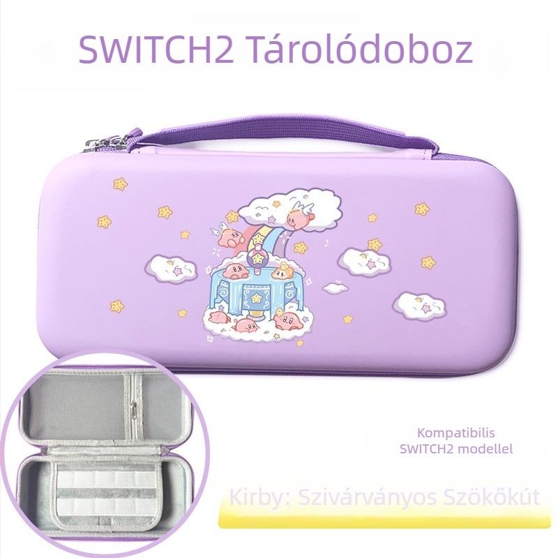 Switch 2 Nintendo Zelda PU bőr tároló tok festett mintával, ütésálló, nagy kapacitású