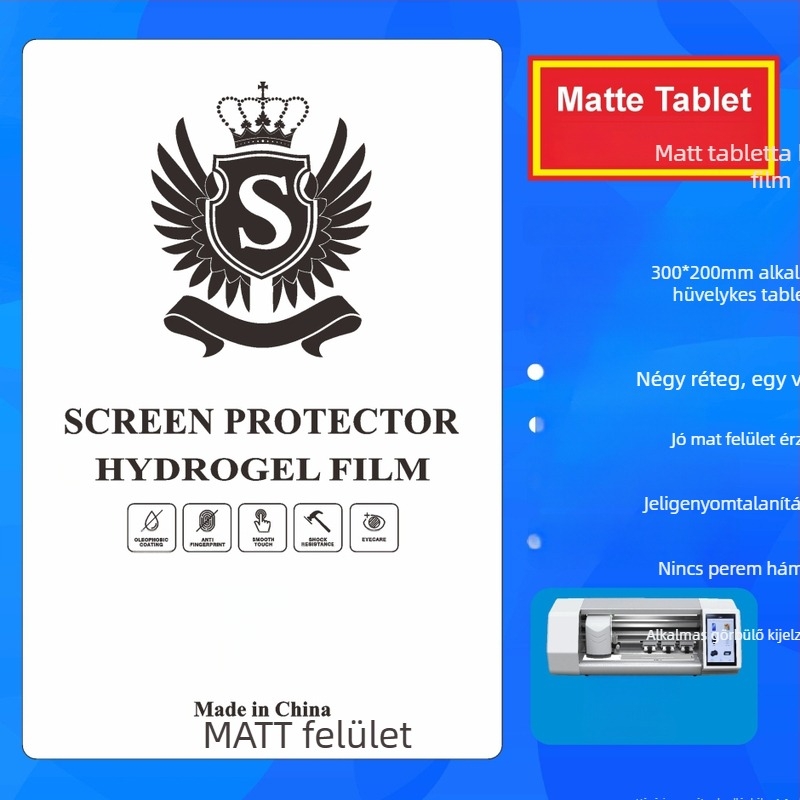 TPU hidrogél képernyővédő tabletekhez – HD matt felület, teljes fedettségű fólia, ön-helyreállító