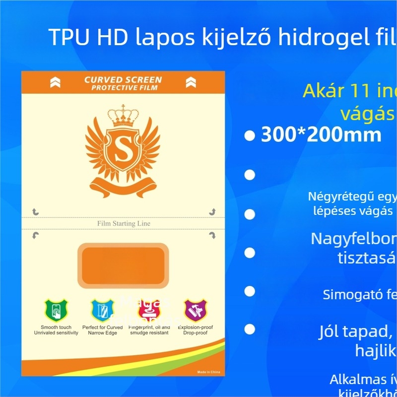 TPU hidrogél képernyővédő tabletekhez – HD matt felület, teljes fedettségű fólia, ön-helyreállító