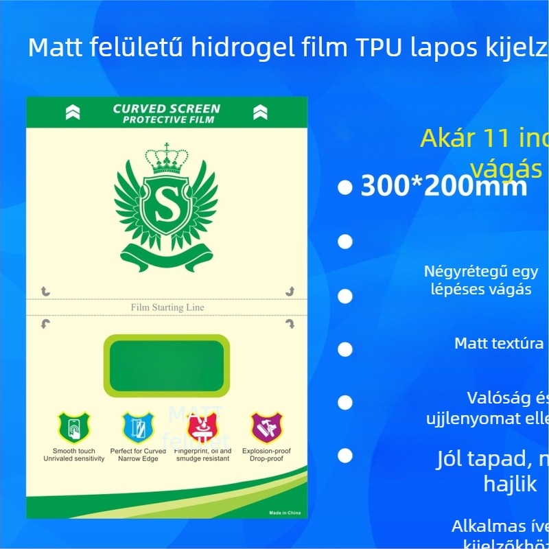 TPU hidrogél képernyővédő tabletekhez – HD matt felület, teljes fedettségű fólia, ön-helyreállító