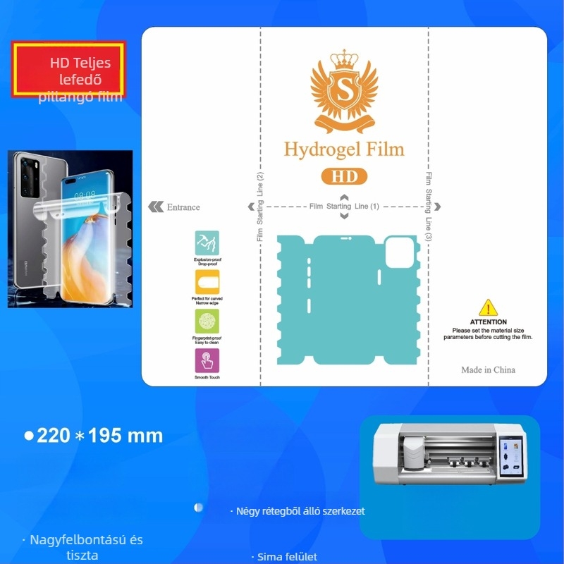 TPU hidrogél képernyővédő tabletekhez – HD matt felület, teljes fedettségű fólia, ön-helyreállító