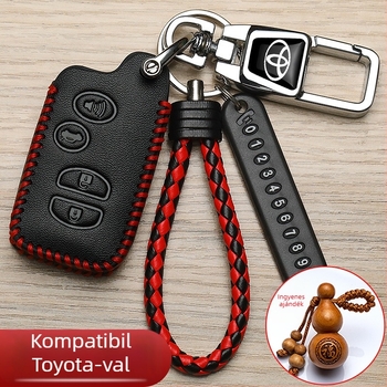 Amuda Toyota kulcstartó tok, marhabőr, egyszerű stílus, testre szabható
