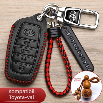 Amuda Toyota kulcstartó tok, marhabőr, egyszerű stílus, testre szabható