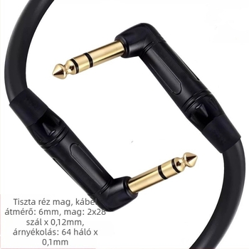 Audio hosszabbító kábel, tiszta réz maggal és réz vezetővel, táska mellékelve