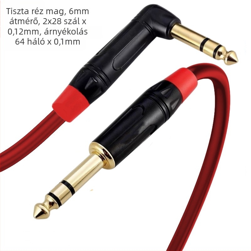 Audio hosszabbító kábel, tiszta réz maggal és réz vezetővel, táska mellékelve