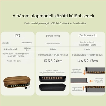 Fa autó ideiglenes parkolási szám-tábla, rejtett típus, logónyomtatás nélkül, testreszabhatatlan