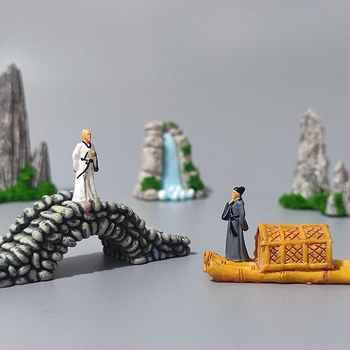 Gyanta figura kínai stílusú mikro tájhoz (Anyag: gyanta; Alak: figura; Stílus: kínai; Kézzel készített; Szerkesztés/testreszabás: Xinghong)