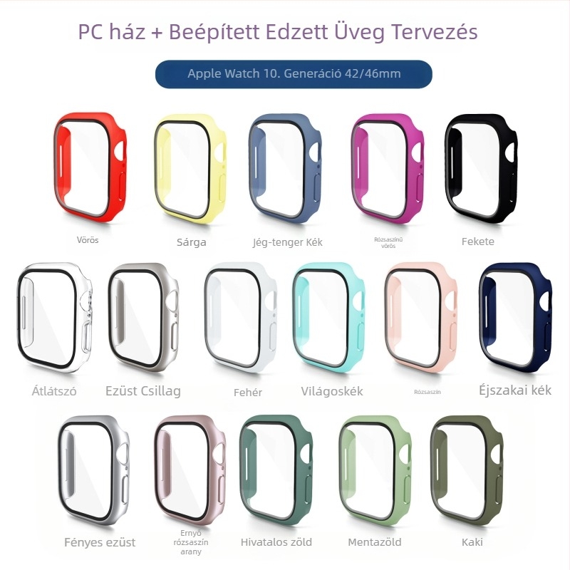 Apple Watch védőtok teljes PC burkolattal és integrált képernyővédő fóliával