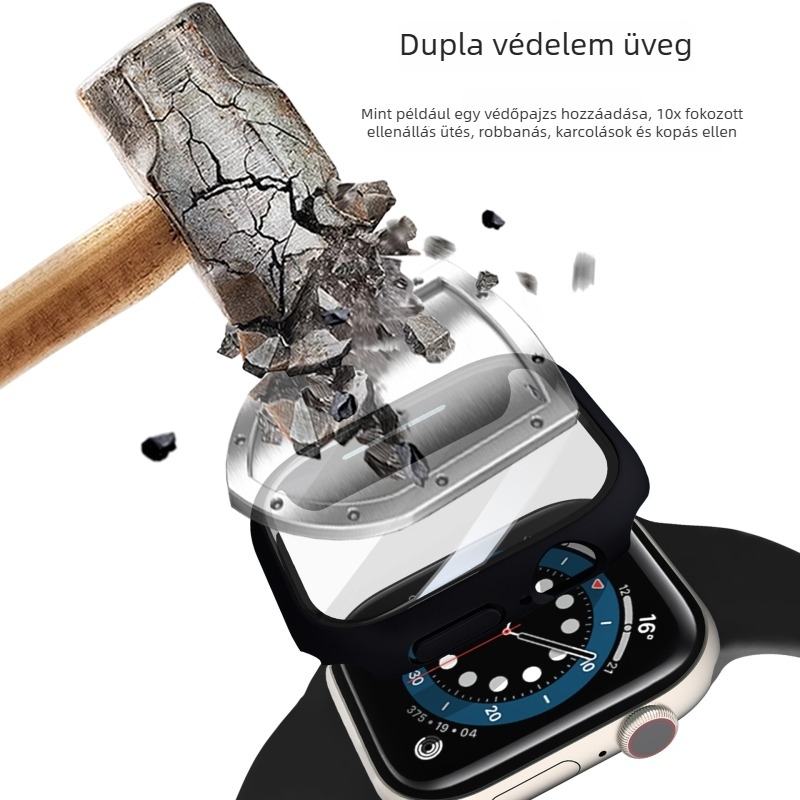 Apple Watch védőtok teljes PC burkolattal és integrált képernyővédő fóliával